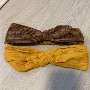 Brown and Yellow Knotted Headbands